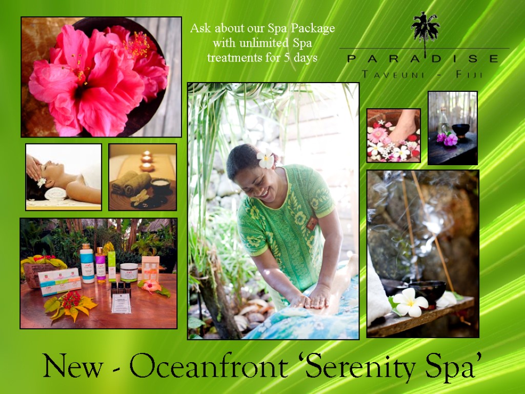 New - Oceanfront ‘Serenity Spa’ Ask about our Spa Package with unlimited Spa treatments